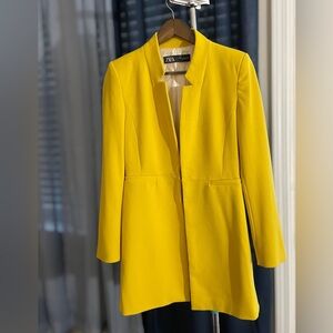 Yellow Zara Blazer With Gold Clasp